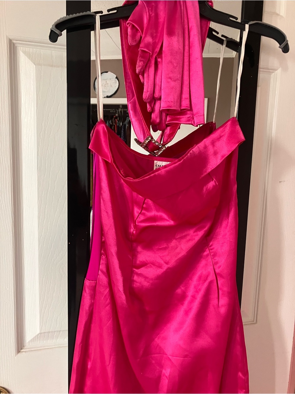 California Costumes Strapless Hot Pink Satin Dress
